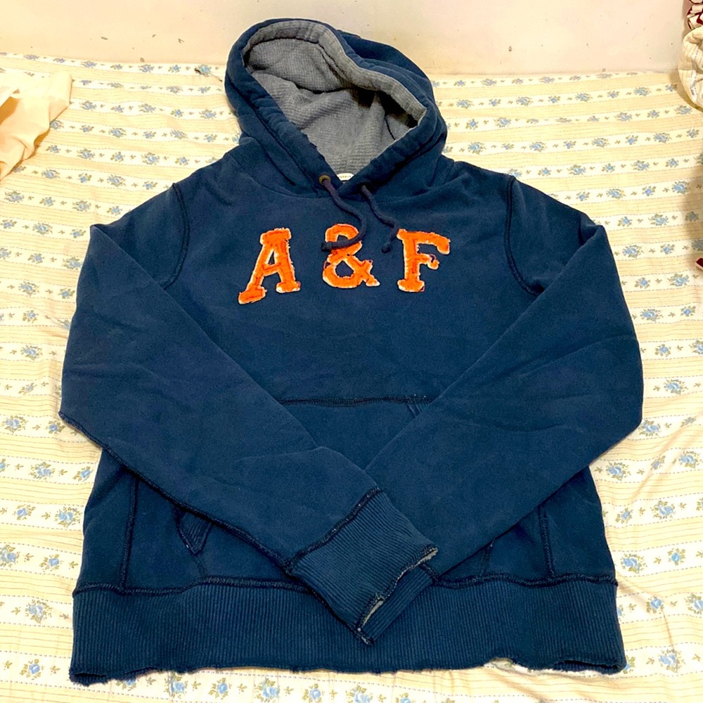 Abercrombie & Fitch thermal navy hoodie men’s size large